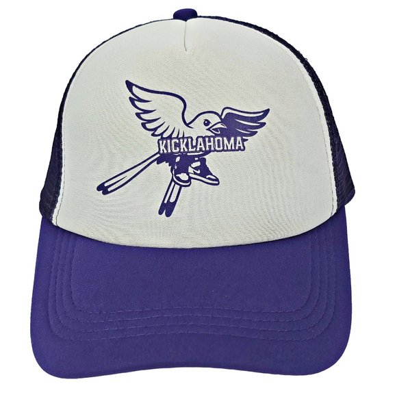 Kicklahoma Hat Scissor Tail Snapback Trucker Baseball Cap Purple Sneakerhead - Picture 1 of 4